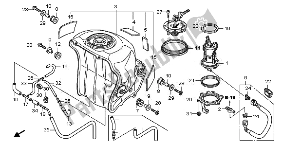 All parts for the Fuel Tank & Fuel Pump of the Honda CBR 1000 RR 2008