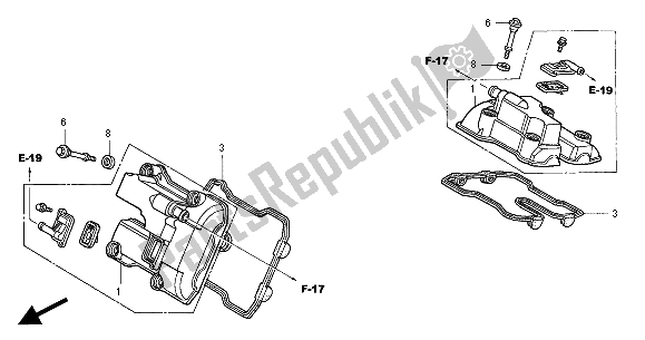 Tutte le parti per il Coperchio Della Testata del Honda VTR 1000F 2000