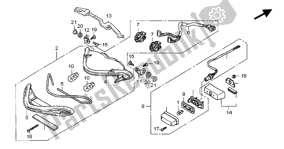 All parts for the Taillight of the Honda CB 600F Hornet 2003