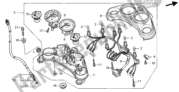 All parts for the Meter (mph) of the Honda CBR 125 RW 2006