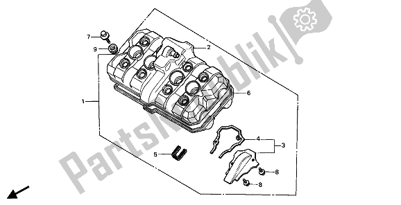 Tutte le parti per il Coperchio Della Testata del Honda CBR 600F 1987