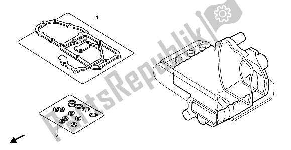 All parts for the Eop-2 Gasket Kit B of the Honda GL 1800 Airbag 2007