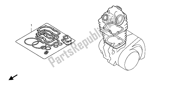 All parts for the Eop-1 Gasket Kit A of the Honda TRX 450 FE Fourtrax Foreman ES 2002