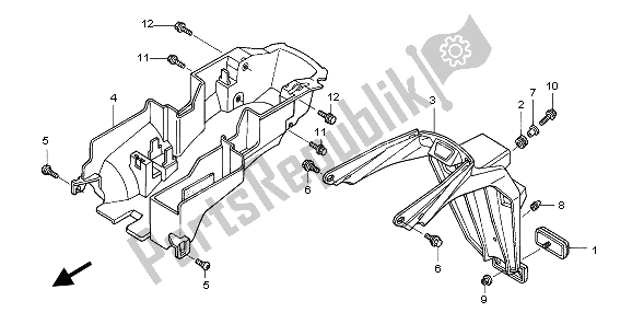 Todas as partes de Pára-choque Traseiro do Honda FMX 650 2005