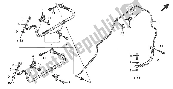 Tutte le parti per il Linea Del Freno del Honda VTX 1300S 2005