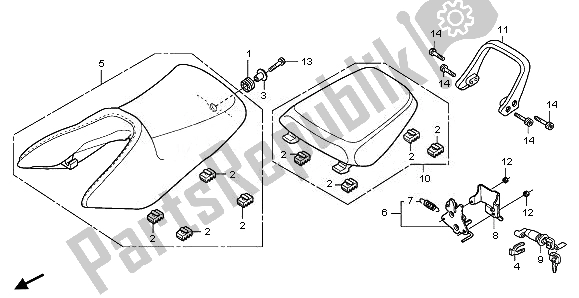 Todas las partes para Asiento de Honda CBR 125 RW 2008