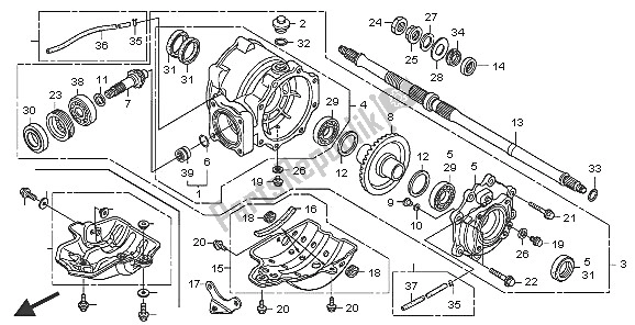 Toutes les pièces pour le Rapport Final Arrière du Honda TRX 250 EX Sporttrax 2005