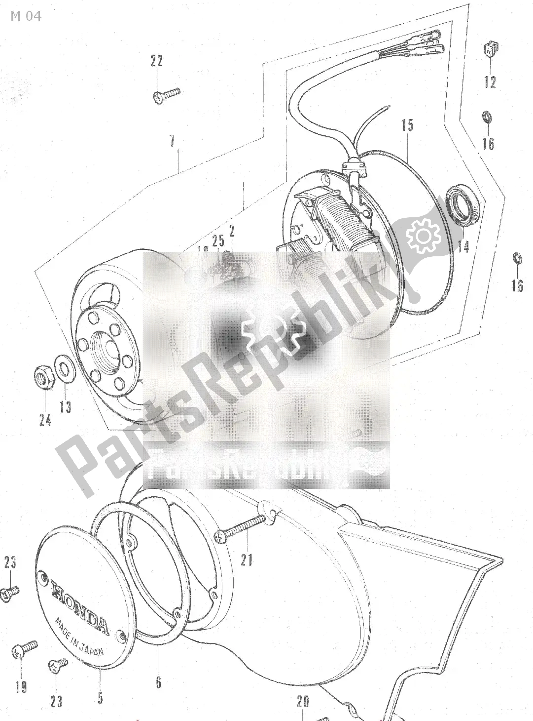 Todas las partes para M 04 de Honda CF 50 Chaly 1950 - 2023