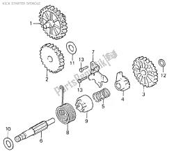 KICK STARTER SPINDLE