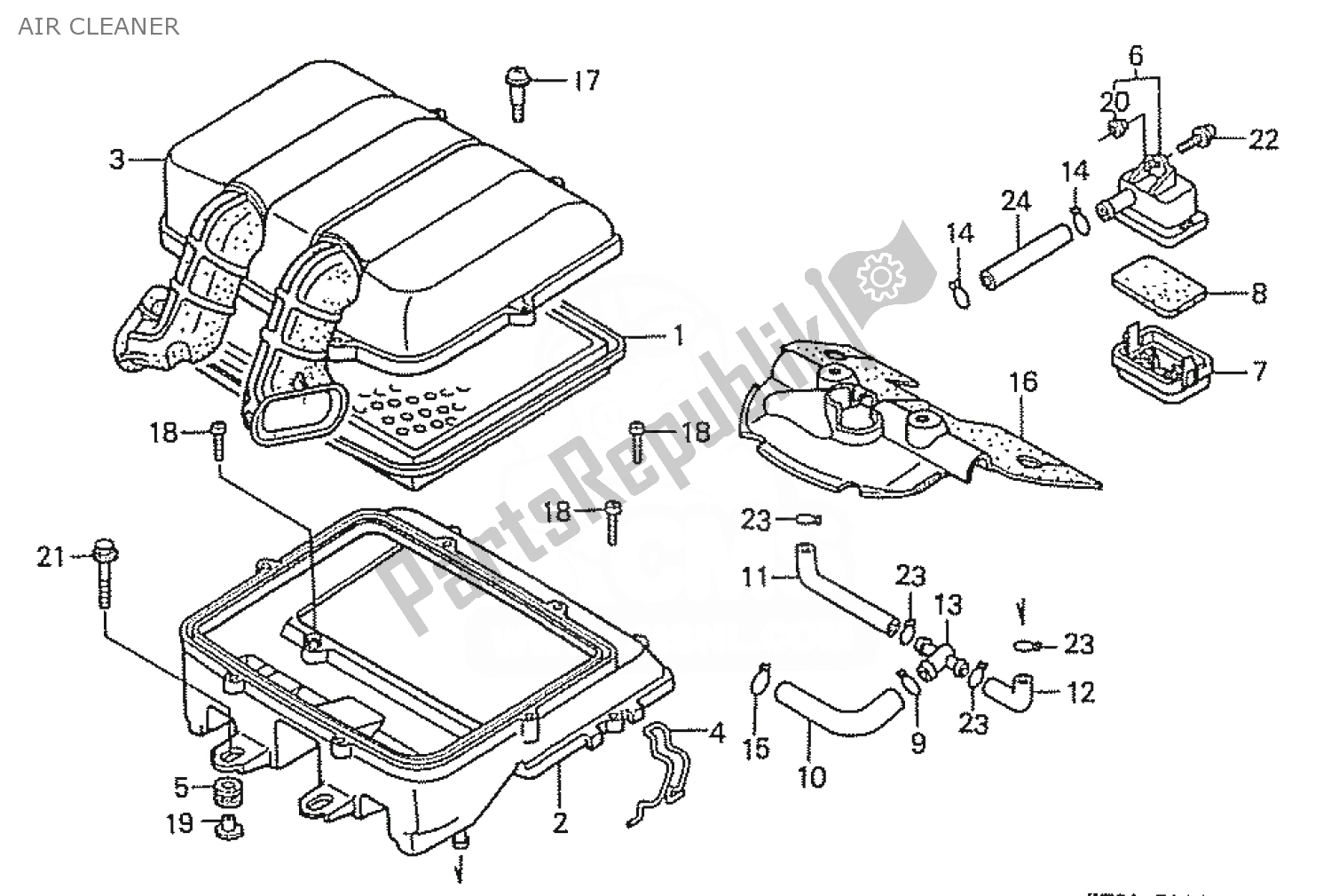 Toutes les pièces pour le Purificateur D'air du Honda CBR 400 RR 1986