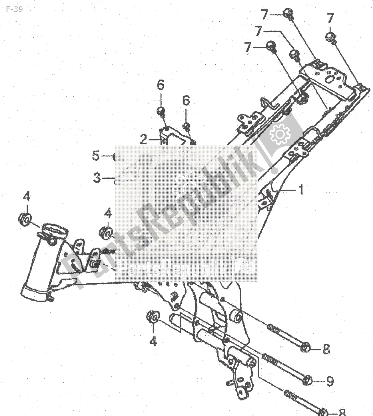 Todas as partes de F-39 do Honda MSX 125 2013