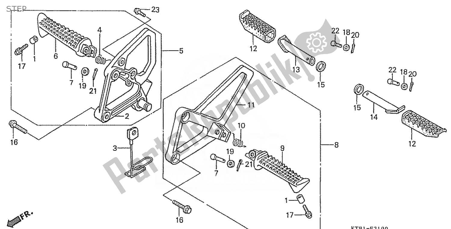 Todas las partes para Paso de Honda CBR 400 RR 1986