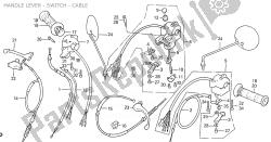 levier de poignée - interrupteur - câble