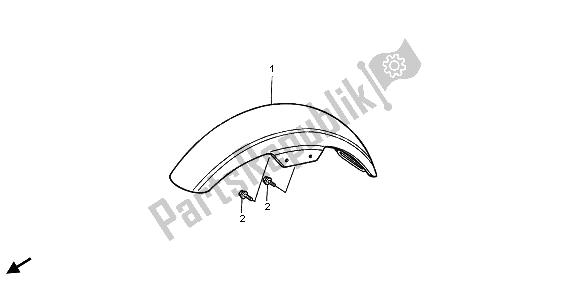 All parts for the Front Fender of the Honda CMX 250C 1996