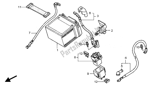 Tutte le parti per il Batteria del Honda CRF 450X 2008