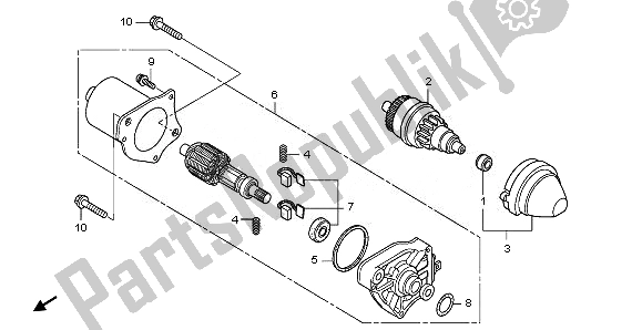 Alle onderdelen voor de Startmotor van de Honda NHX 110 WH 2011