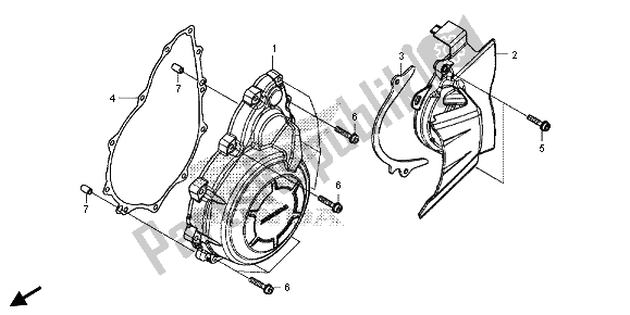 Todas as partes de A. C. Tampa Do Gerador do Honda CBR 500 RA 2013