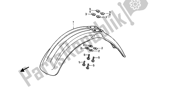 Tutte le parti per il Parafango Anteriore del Honda CR 250R 1988