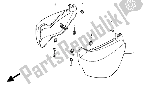 All parts for the Side Cover of the Honda VF 750C 1997