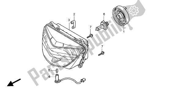 Todas las partes para Faro (eu) de Honda CB 600F2 Hornet 2002