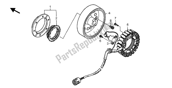 Todas las partes para Generador de Honda TRX 450 ES Foreman 2000