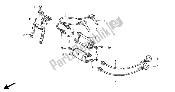 All parts for the Ignition Coil of the Honda ST 1100 2000