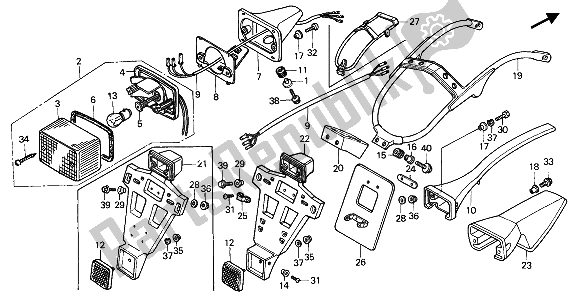 Todas las partes para Luz De La Cola de Honda XR 250R 1990