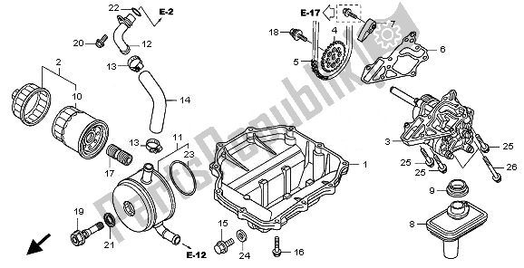 Todas las partes para Bomba De Aceite de Honda VFR 1200 FA 2010