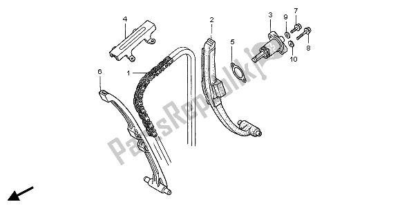 Toutes les pièces pour le Chaîne Et Tendeur De Came du Honda CBF 500A 2006