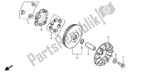 Todas as partes de Cara De Dirigir do Honda SH 300A 2011