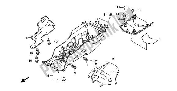 All parts for the Rear Fender of the Honda CBR 1000 RR 2009