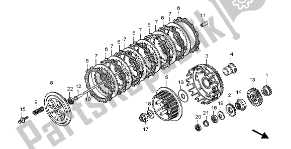 Todas las partes para Embrague de Honda FX 650 1999