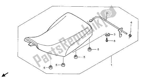 All parts for the Seat of the Honda TRX 400 FA Fourtrax Rancher AT 2006