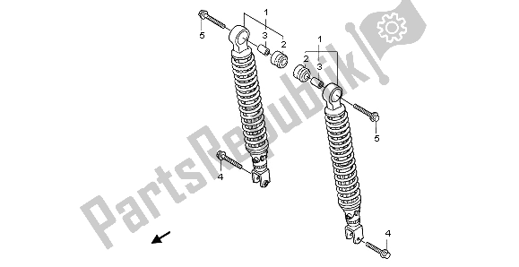 All parts for the Rear Cushion of the Honda PES 125R 2013