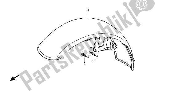 Todas las partes para Guardabarros Delantero de Honda VT 600C 1995