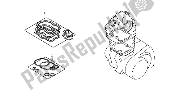 All parts for the Eop-1 Gasket Kit A of the Honda TRX 500 FPA Foreman Rubicon WP 2013