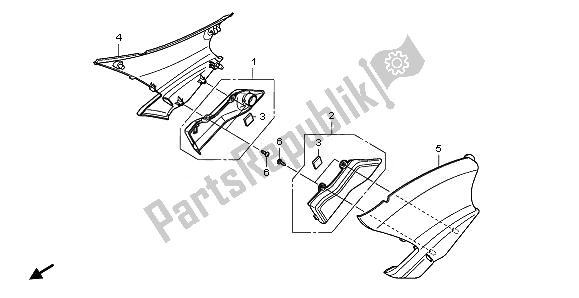 Todas las partes para Cubierta Lateral de Honda NT 700 VA 2008