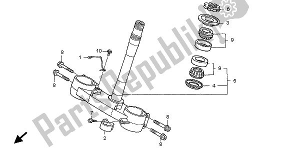 Todas las partes para Vástago De Dirección de Honda CRF 450X 2009