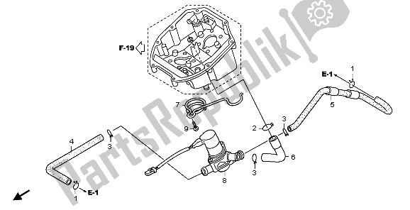 All parts for the Air Injection Control Valve of the Honda XL 1000 VA 2009