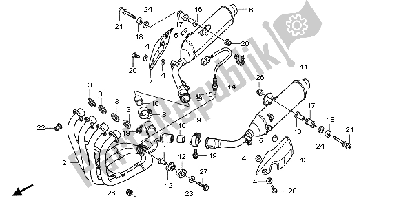 Todas las partes para Silenciador De Escape de Honda CBF 1000T 2007