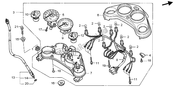 Tutte le parti per il Metro (kmh) del Honda CBR 125 RW 2006