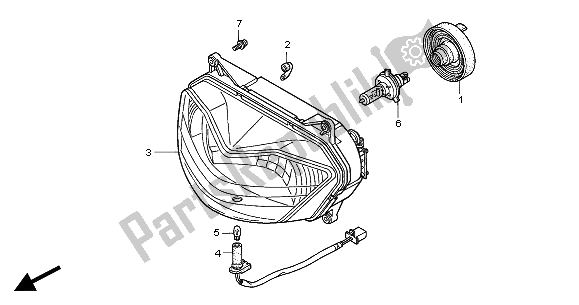 Toutes les pièces pour le Phare (eu) du Honda XL 650V Transalp 2000