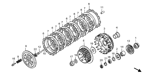 Todas las partes para Embrague de Honda XR 600R 1998