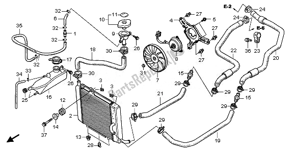 All parts for the Radiator of the Honda NSS 250S 2010
