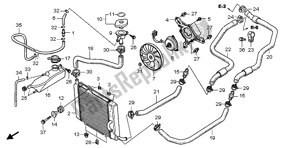 All parts for the Radiator of the Honda NSS 250S 2010