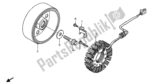 Alle onderdelen voor de Generator van de Honda CBR 1100 XX 2006