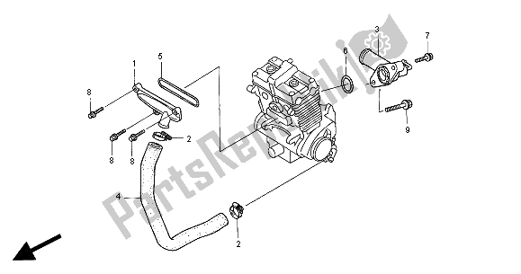 Todas las partes para Tubería De Agua de Honda CB 500 2000