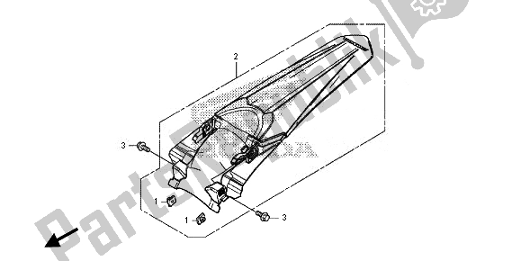 All parts for the Rear Fender of the Honda CRF 250R 2014