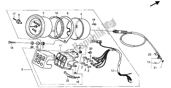 Toutes les pièces pour le Mètre du Honda CMX 450C 1987