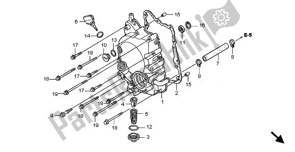 Wszystkie części do Prawa Os? Ona Skrzyni Korbowej Honda SH 125R 2010